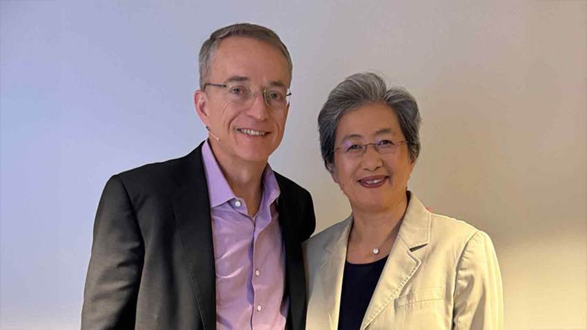 Pat Gelsinger, Intel CEO, and Lisa Su, AMD Chair and CEO, at Lenovo Tech World 