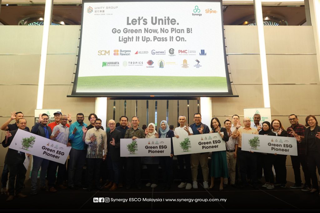 The Green ESG Pioneers under Synergy ESCO's The Green Initiative Program: A united collaboration with Selangor Housing and Property Board (LPHS), Shah Alam City Council (MBSA), Subang Jaya City Council (MBSJ), 14 Facilities Management Companies, and COB KL.