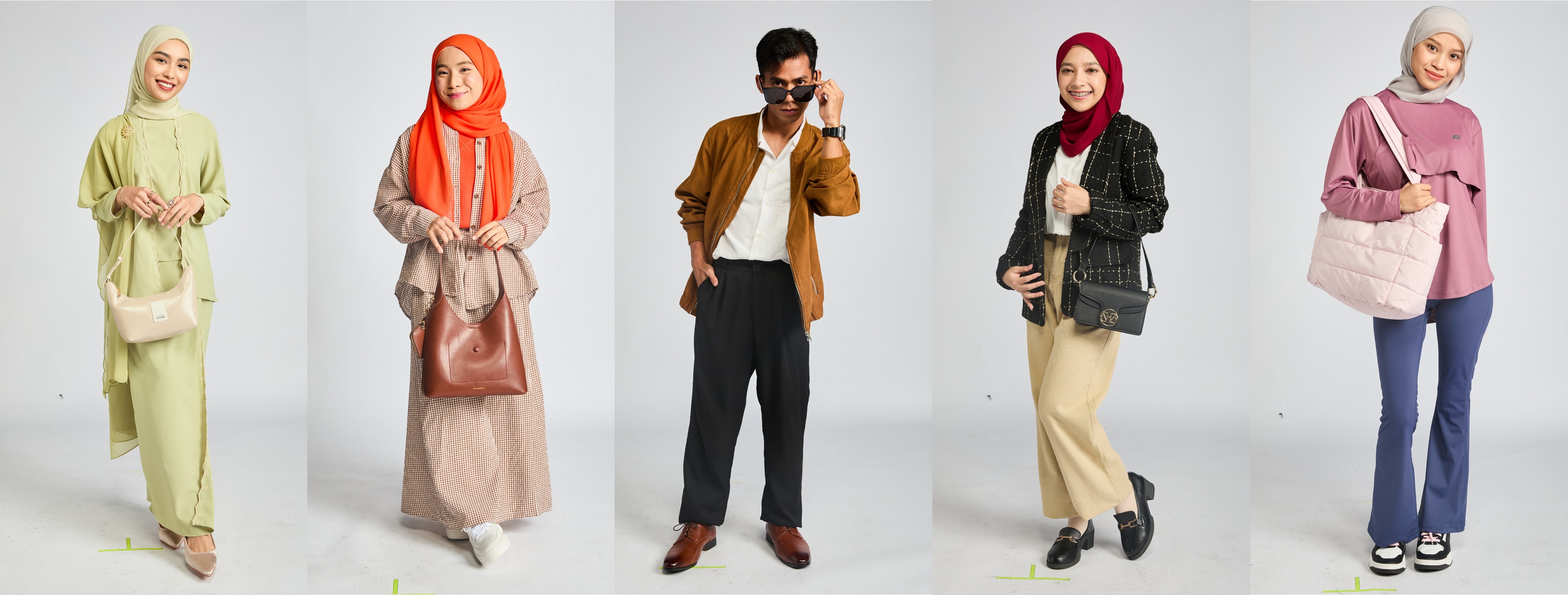 (From left) Sharifah Rose, Yaya, Asyraf Rozami, Hanisha Jaafar, and Syamimi