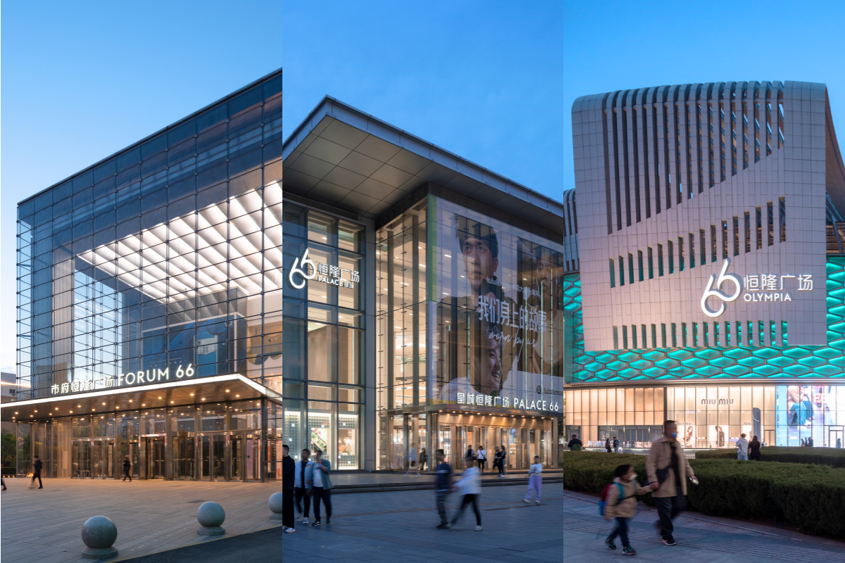 Forum 66, Palace 66, and Olympia 66 are the first commercial developments in Liaoning Province to adopt green energy