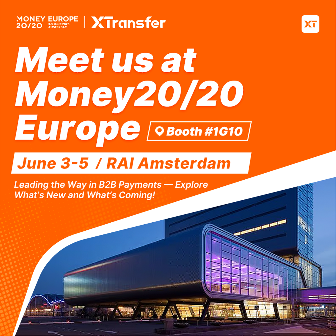 XTransfer to Debut as a 4-Star Sponsor at Money20/20 Europe 2025